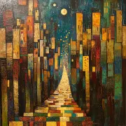 Neon Moonlit Metropolis