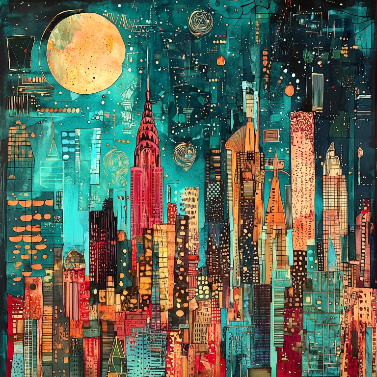 Moonlit Metropolis Kaleidoscope