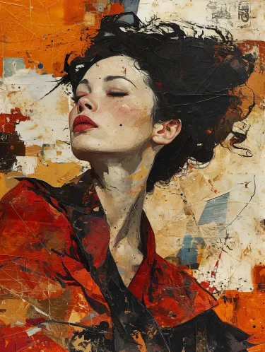 View Crimson Calm, Swirling Grace