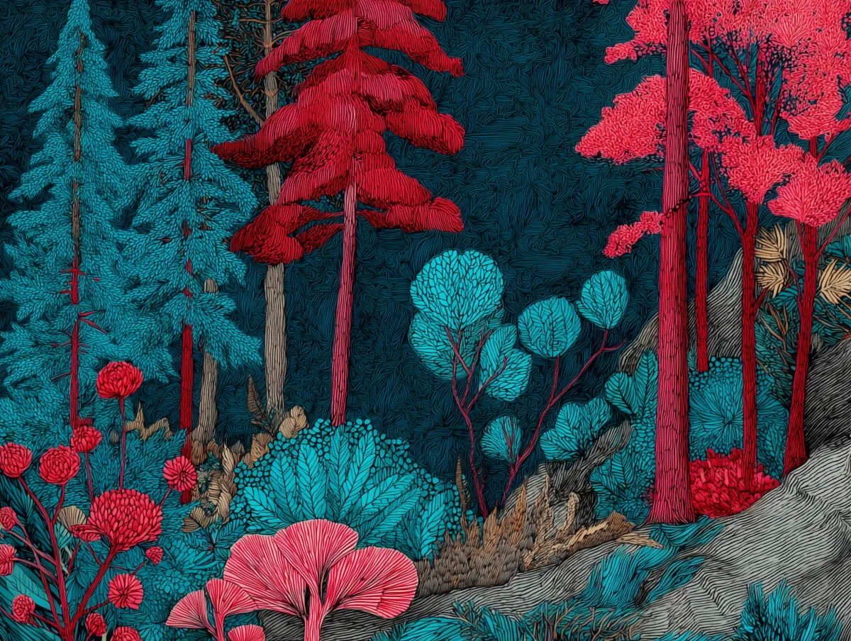 Crimson Canopy Reverie