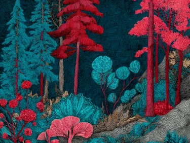 View Crimson Canopy Reverie