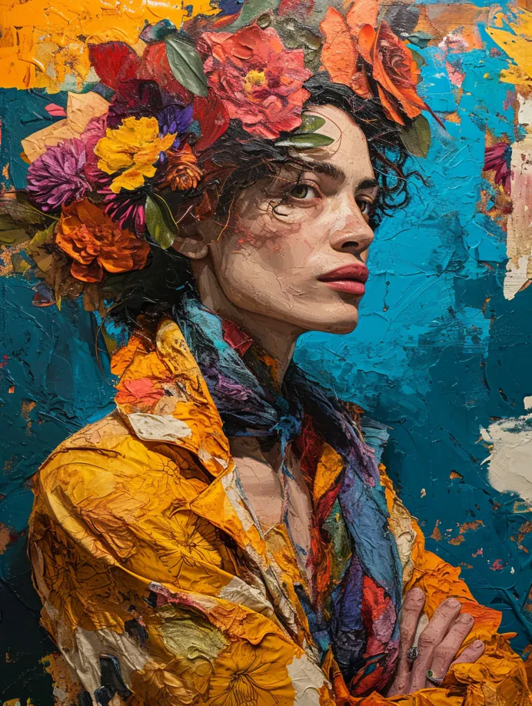 Orange Bloom, Blue Gaze