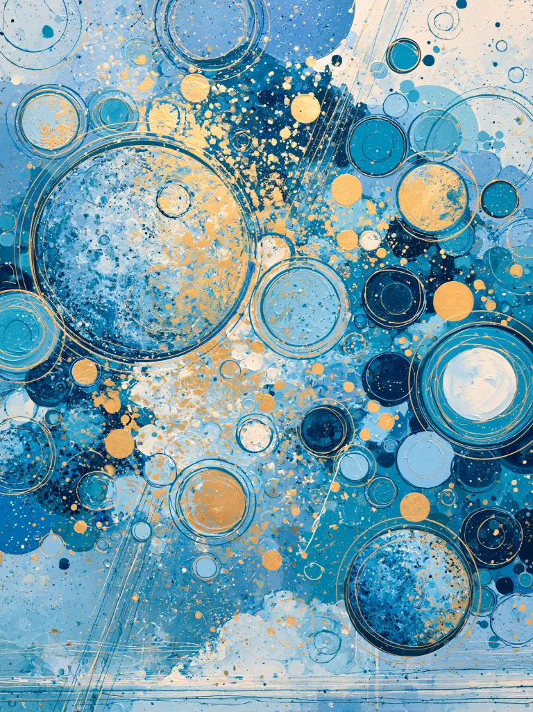 Azure Orbs, Golden Whispers