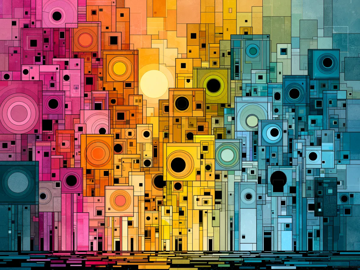Pastel City Burst