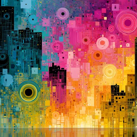 City Glow, Evening Swirl