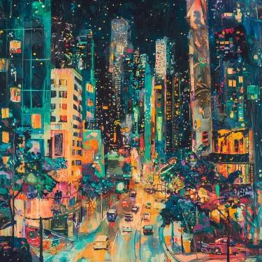 View Amber Glow, Cobalt Dream
