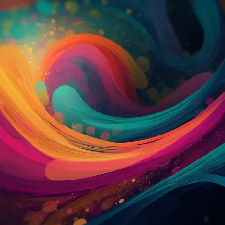 Kaleidoscopic Stir, Orange-teal Tension