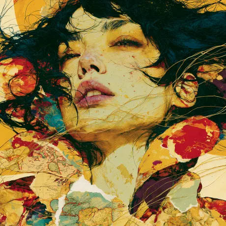 Eyes Half-Closed in Saffron