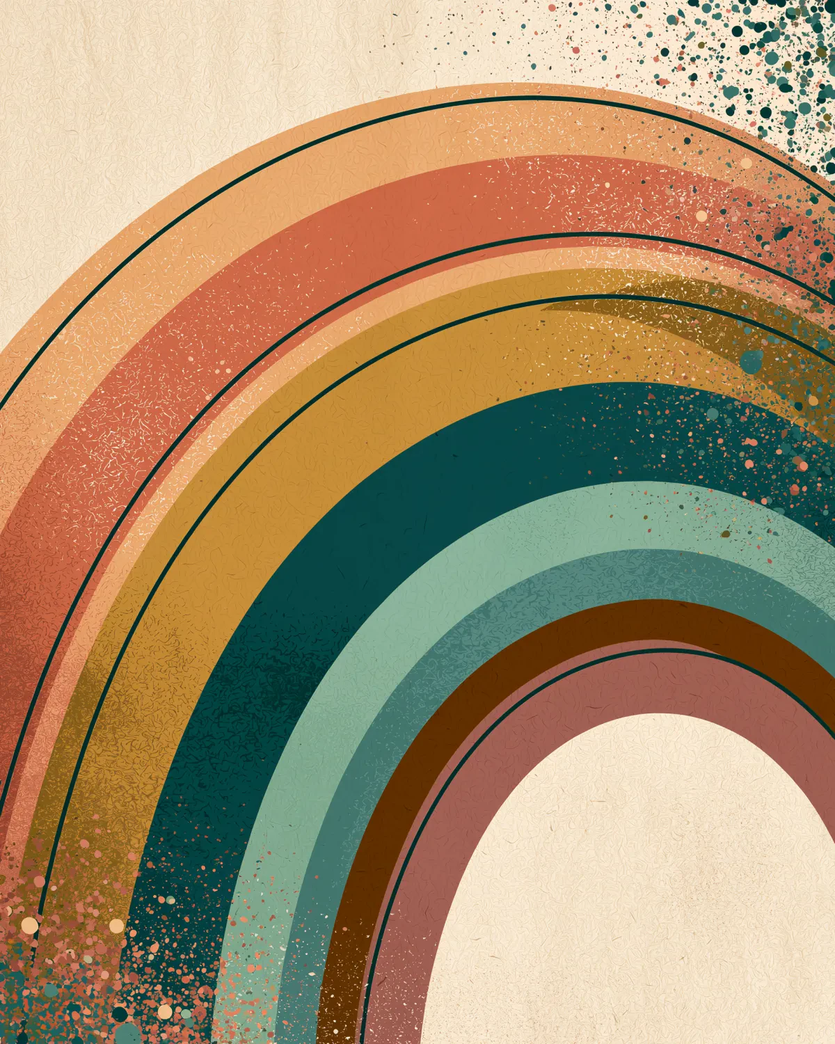 Retro Rainbow Arch