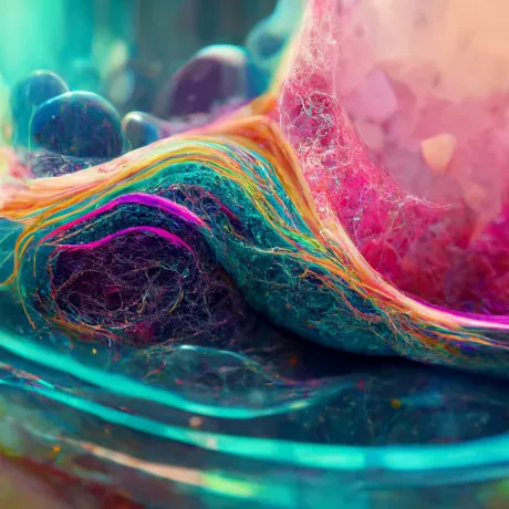 Chromatic Whispers in Glass Enclosure