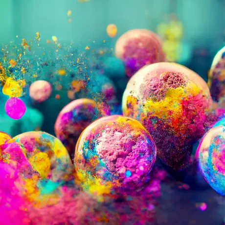 Cosmic Spheres: A Dance of Chromatic Chaos