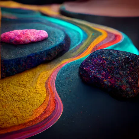 Gemstone Reverie: The Dance of Colors