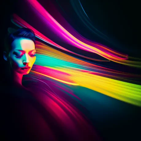 Chromatic Whirl: Embrace of Serene Energy