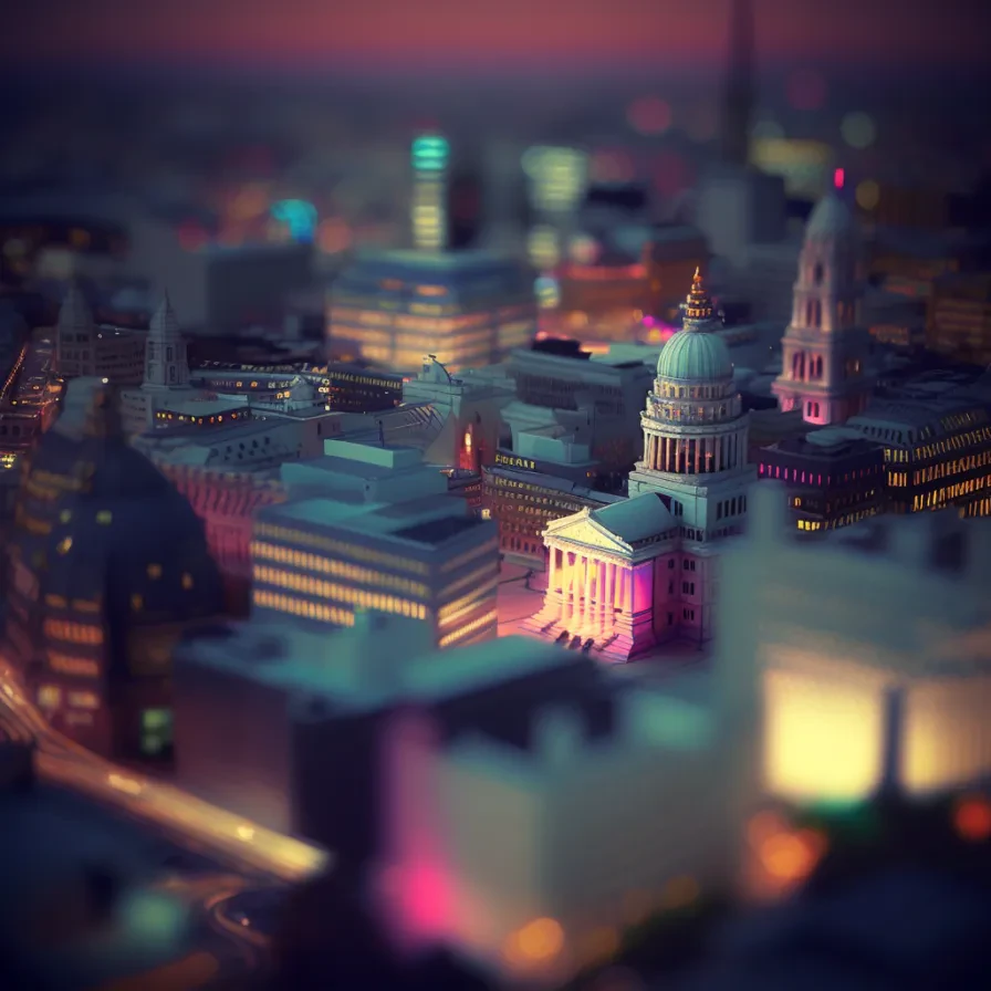 Golden Nocturne: Glimmering Urban Serenade