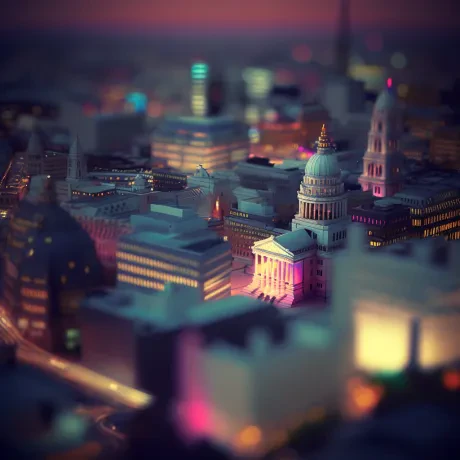 Golden Nocturne: Glimmering Urban Serenade