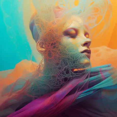 Kaleidoscopic Dream: Ethereal Embrace of Color