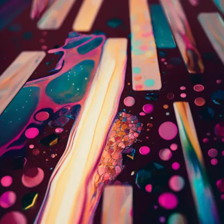 Celestial Rhapsody: An Abstract Dance of Hues