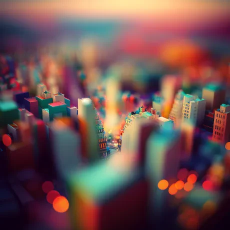 Chromatic Serenade: Urban Symphony in Gold