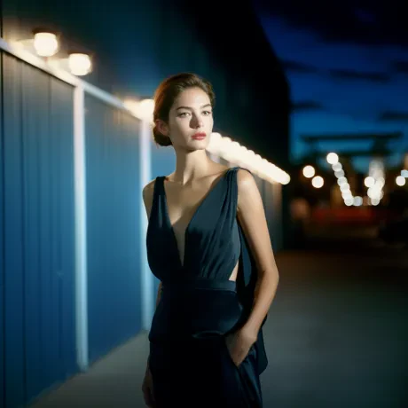 Silhouettes of Elegance in Urban Shadows