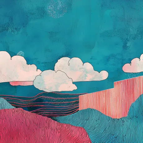 Whispers of Dusk: Ethereal Mountainscape Harmony