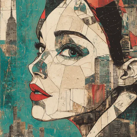 Mosaic Muse in Urban Kaleidoscope