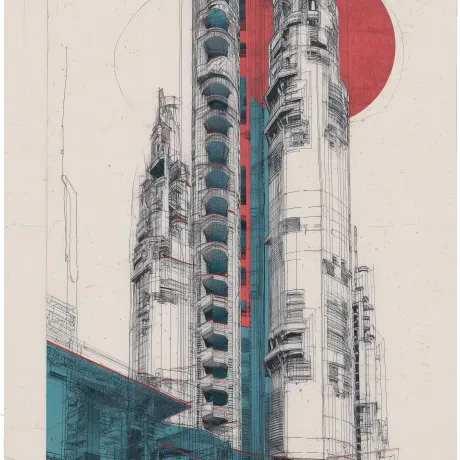 Lunar Symphony: Urban Dreams in Color