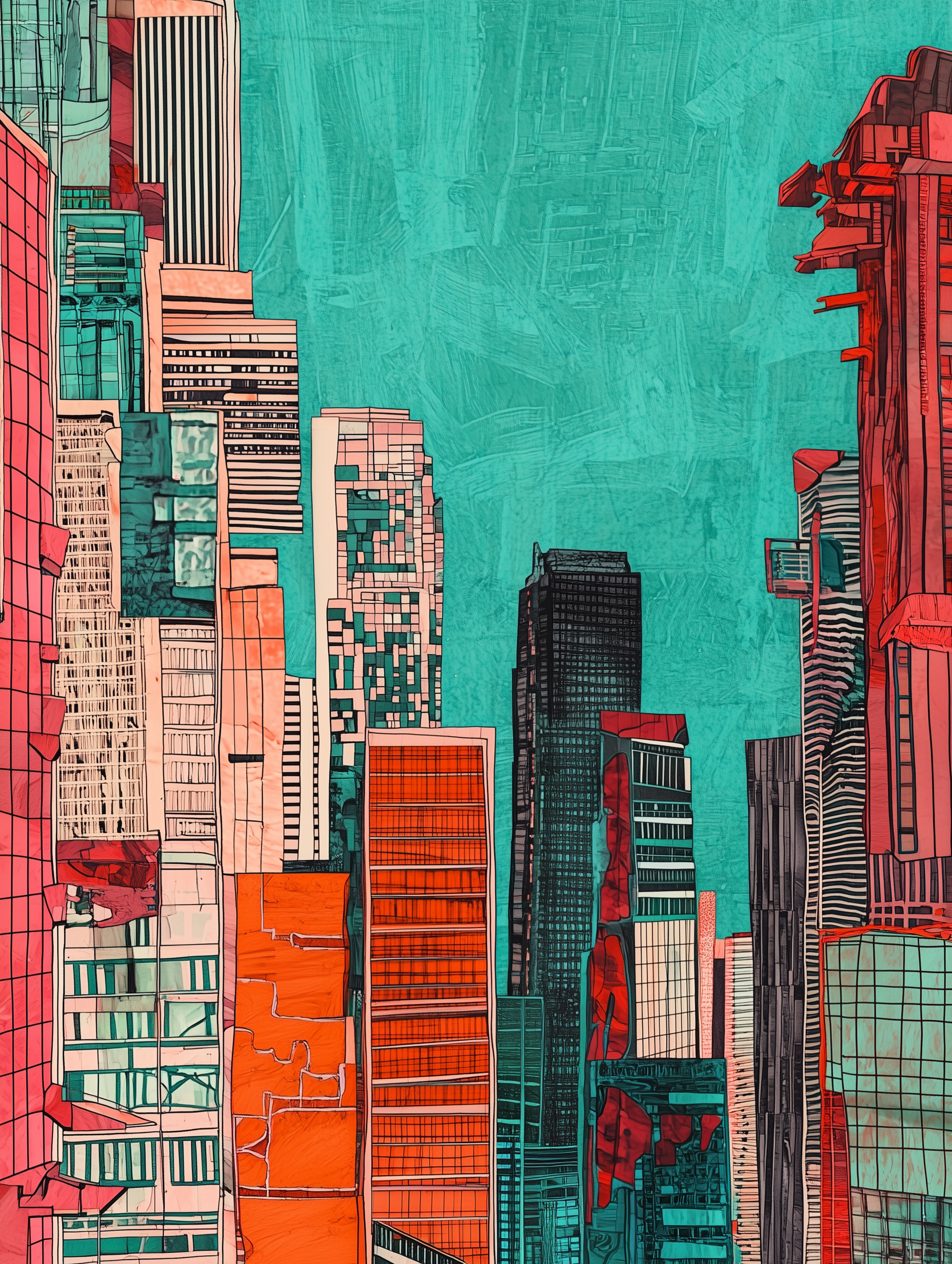 Urban Pulse: Nature's Vivid Tapestry