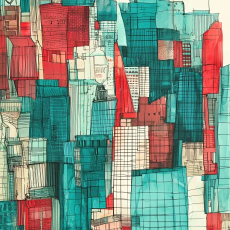 City Reverie: Colorful Echoes