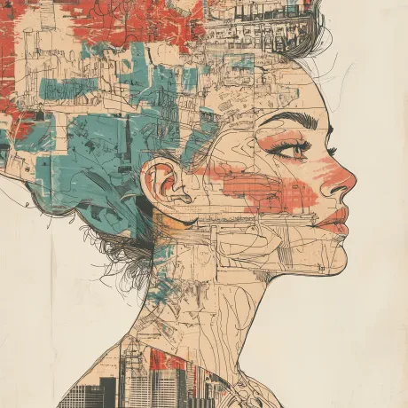 Labyrinthine Gaze: A Tapestry of Vivid Hues