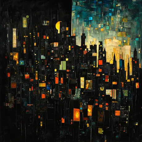 Urban Symphony: Kaleidoscope of Shadows and Light