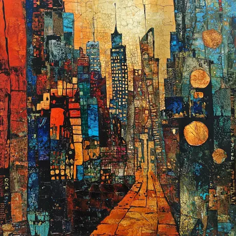 Chromatic City Rhythms: Mosaic of Motion