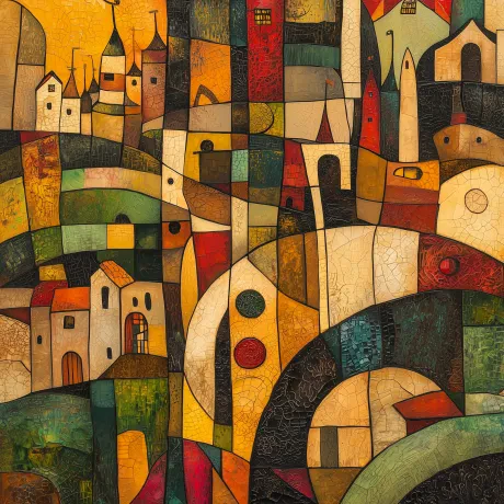 Radiant Mosaic: Timeless Allure of a Village