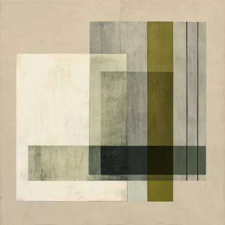 Radiant Reverie: Geometric Symphony in Yellow and Grey
