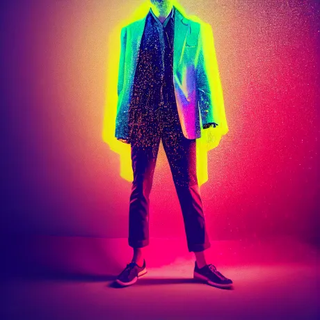 Whimsical Motion in Vivid Contrasts