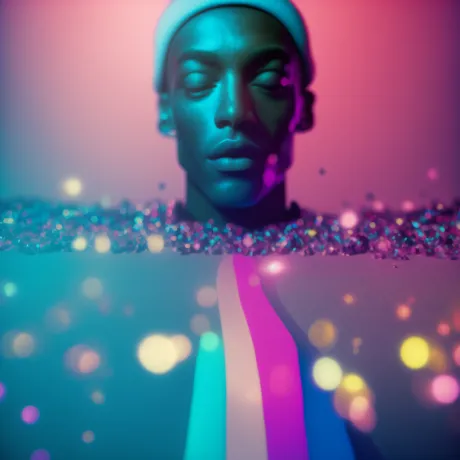 "Vibrant Reverie: A Man of Mystery"