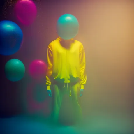 "Yellow Hoodie: A Dreamer's Chromatic Encounter"