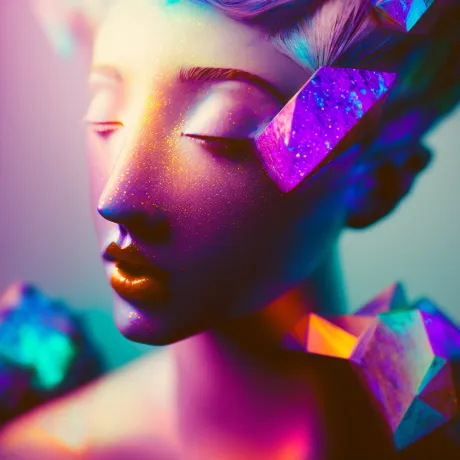 "Neon Serenity: A Glimpse of Tomorrow's Vision"