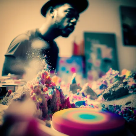 "Chaos in Color: The Enigmatic Creator"