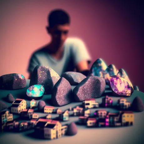 "Whimsical Realms: Rocks of Imagination"