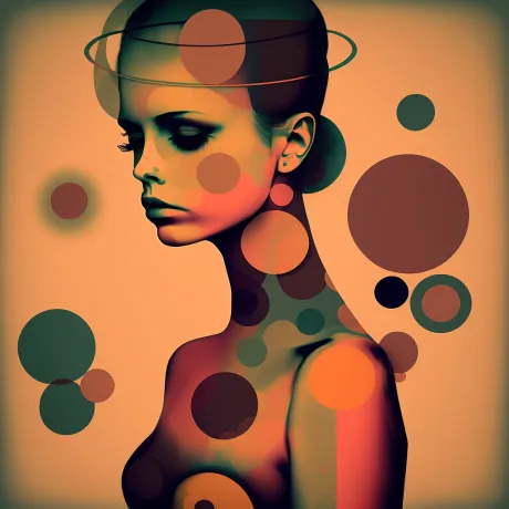 "Regal Flowers: a Dreamlike Surreal Portrait"