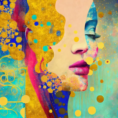 Whispers of Sapphire: A Portrait in Shadow and Light.