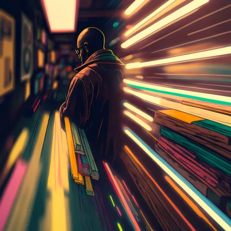 "Chromatic Contemplation: A Neon Elegy"
