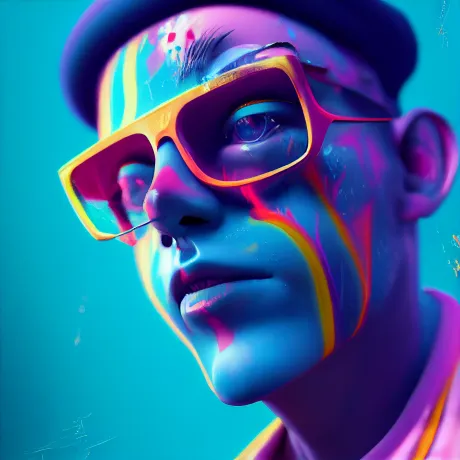 "Rebel's Spectrum: A Splash of Youthful Rebellion"