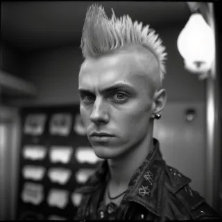 Electric Elegance: A Punk's Silent Rebellion