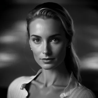 Veiled Elegance: Gaze Beyond the Moment