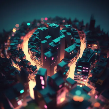 "Cosmic Urban Symphony"