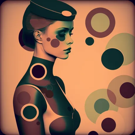 Inquisitive Eyes: A Surreal Portrait in Crimson