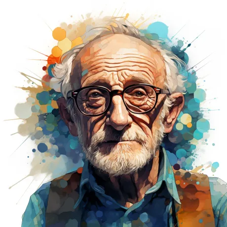 "Echoes of Time: A Gentleman's Vivid Portrait"