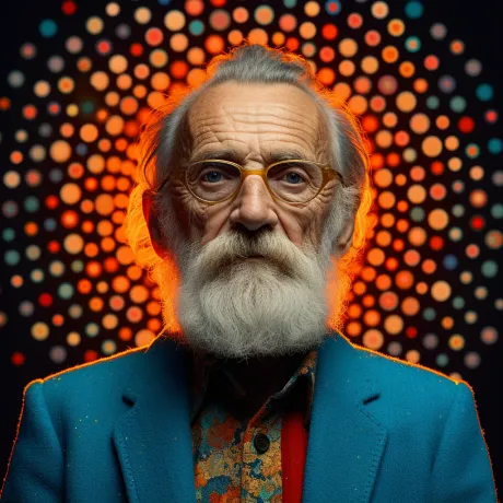 "The Sage's Whimsy: A Portrait of Wisdom"
