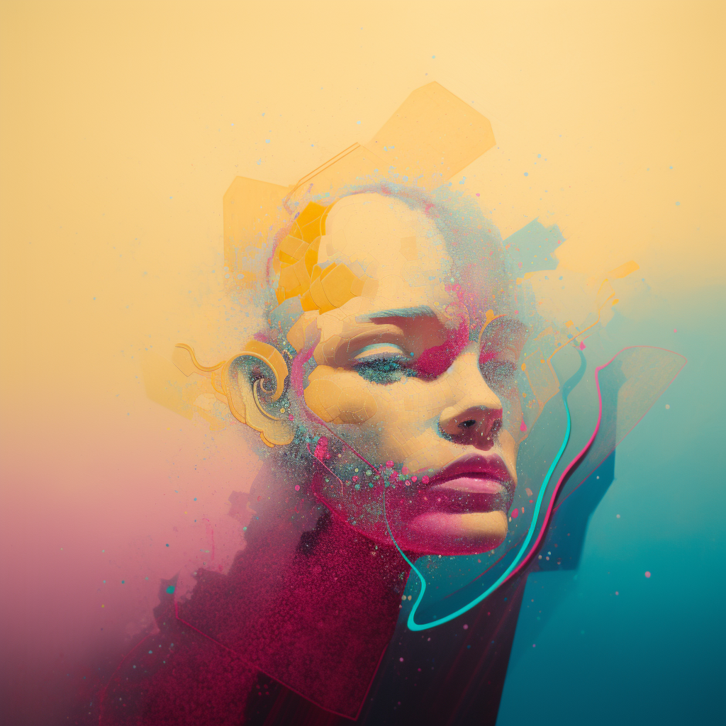 "Avant-Garde Dreaming: Contemplation in Bold Hues"